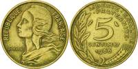 France 5 Centimes Coin, Marianne, Paris, Aluminum-Bronze -