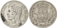 France 1/2 Franc Coin, Charles X, Paris, Silver, KM:723.1 -