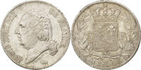 France 5 Francs Coin, Louis XVIII, Bordeaux, Silver -