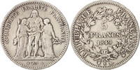 France 5 Francs Coin, Hercule, Bordeaux, Silver, KM:756.4 -