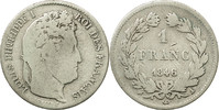 France Franc Coin, Louis-Philippe, Paris, Silver, KM:748.1 -