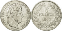 France 5 Francs Coin, Louis-Philippe, Strasbourg, Silver -