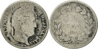 France 1/2 Franc Coin, Louis-Philippe, Lille, Silver -