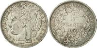 France 5 Francs Coin, Cérès, Strasbourg, Silver, KM:761.2 -