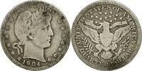 United States Quarter Coin, Barber Quarter, U.S. Mint, New Orleans -