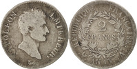 France 2 Francs Coin, Napoléon I, Paris, Silver, KM:658.1 -