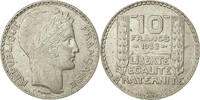 France 10 Francs Coin, Turin, Paris, Silver, KM:878 -