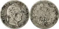France 1/2 Franc Coin, Louis-Philippe, Rouen, Silver,KM 741.2 -