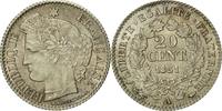 France 20 Centimes Coin, Cérès, Paris, Silver, KM:758.1 -