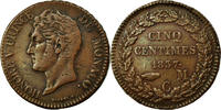 Monaco 5 Centimes, Cinq Coin, Honore V, Cast Brass -