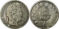 France 5 Francs Coin, Louis-Philippe, Lille, Silver -