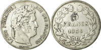 France 5 Francs Coin, Louis-Philippe, Rouen, Silver,KM 749.2 -