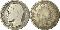 France Franc Coin, Napoleon III, Paris, Silver, KM 772 -