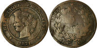 France 5 Centimes Coin, Cérès, Bordeaux, Bronze, KM:821.2 -