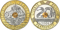 France 20 Francs 2001 Coin, Mont Saint Michel, BU, Tri-Metallic STGL 116.36 元  ＋  41.29 元 运费