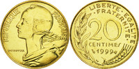France 20 Centimes Coin, Marianne, Paris, Aluminum-Bronze -