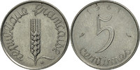 France 5 Centimes Coin, Épi, Paris, Stainless Steel, KM:927 -