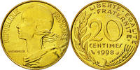 France 20 Centimes Coin, Marianne, Paris, Aluminum-Bronze -