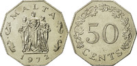 Malta 50 Cents Coin, British Royal Mint, Copper-nickel, KM:12 -