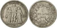 France 5 Francs Coin, Hercule, Bordeaux, Silver, KM:756.4 -