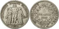 France 5 Francs Coin, Hercule, Bordeaux, Silver, KM:756.4 -