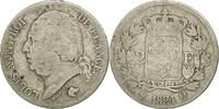 France 2 Francs Coin, Louis XVIII, Louis XVIII, Perpignan -