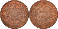 INDIA-BRITISH 1/2 Anna Coin, Copper, KM:447.1 -