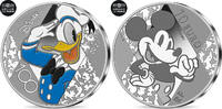 France 10 Euro Monnaie de Paris, Disney - 100th Birthday - Colorized -