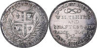 Great Britain Shilling Silver Token, Wiltshire and Shaftesbury Bank -