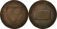 Great Britain Halfpenny Token Coin, Salon Woollen Manufactory -