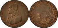Great Britain Halfpenny Token Coin, John Howard, Copper -