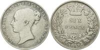 Great Britain 6 Pence Coin, Victoria, Silver, KM:733.1 -