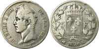 France 5 Francs Coin, Charles X, Bordeaux, Silver, KM:728.7 -