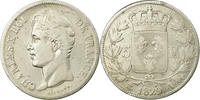 France 5 Francs Coin, Charles X, Paris, Silver, KM:728.1 -
