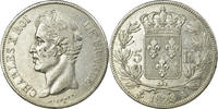 France 5 Francs Coin, Charles X, Paris, Silver, KM:728.1 -
