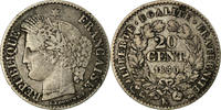France 20 Centimes Coin, Cérès, Bordeaux, Silver, KM:758.3 -