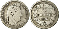 France 1/2 Franc Coin, Louis-Philippe, Lille, Silver -