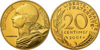 France 20 Centimes Coin, Marianne, Paris, Proof -
