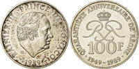 Monaco 100 Francs Coin, Rainier III, Paris, Silver, KM:175 -