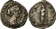 Denarius Coin, Faustina II, Rome, Silver, RIC:740 -