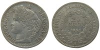 France 20 Centimes Coin, Cérès, Paris, Silver, KM:758.1 -