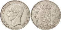 Belgium 5 Francs, 5 Frank Coin, Leopold I, Silver, KM:17 -