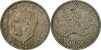 Monaco 100 Francs, Cent Coin, Rainier III, Copper-nickel -