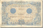 France 20 Francs Banknote, 20 F 1905-1913 ''Bleu'', 1912-05-21 -