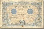 France 20 Francs Banknote, 20 F 1905-1913 ''Bleu'', 1913-01-30 -