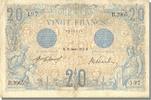 France 20 Francs Banknote, 20 F 1905-1913 ''Bleu'', 1913-01-23 -