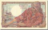 France 20 Francs Banknote, 20 F 1942-1950 ''Pêcheur'', 1943-04-15 -