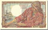 France 20 Francs Banknote, 20 F 1942-1950 ''Pêcheur'', 1943-10-07 -