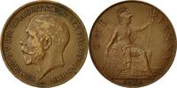 Great Britain Penny Coin, George V, Bronze, KM:810 -