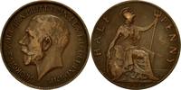 Great Britain 1/2 Penny Coin, George V, Bronze, KM:809 -